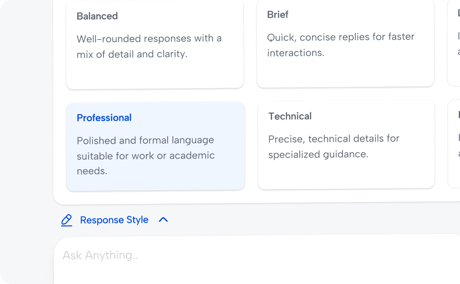 Modify AI responses with your own voice